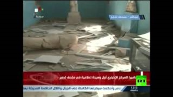بالفيديو.. الصور الأولى من داخل متحف «تدمر» المنهوب بالفيديو.. الصور الأولى من داخل متحف «تدمر» المنهوب