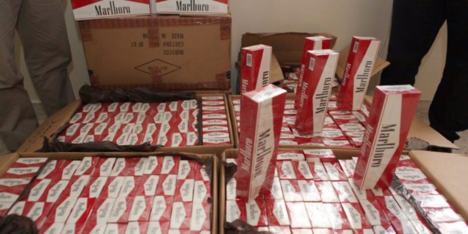 جمارك بورسعيد تضبط محاولة تهريب كمية من السجائر الأجنبية الغير خالصة الرسوم الجمركية والضرائب