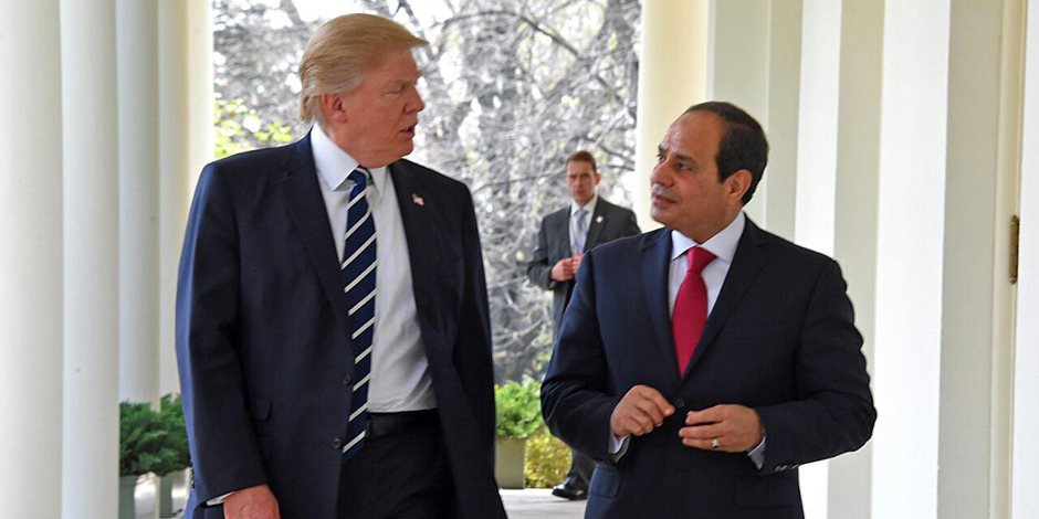 السفارة الأمريكية بالقاهرة تنشر جانبا من لقاء السيسي وترامب