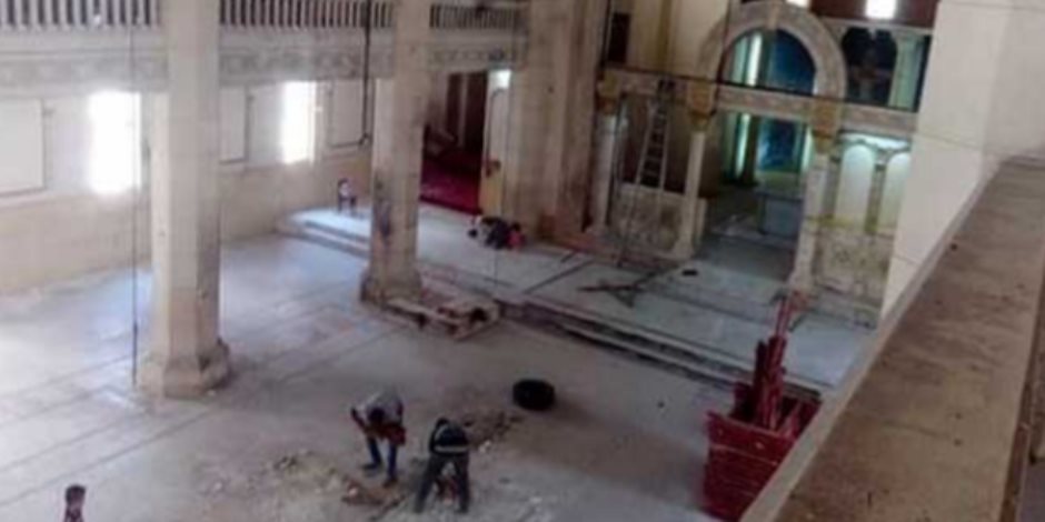 بدء أعمال ترميم كنيسة مارجرجس بطنطا (صور)