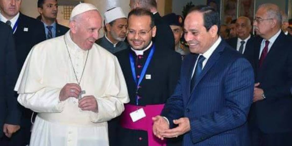 بابا الفاتيكان يوجه الشكر للرئيس السيسى على دعوته لعقد مؤتمر دولى حول غزة