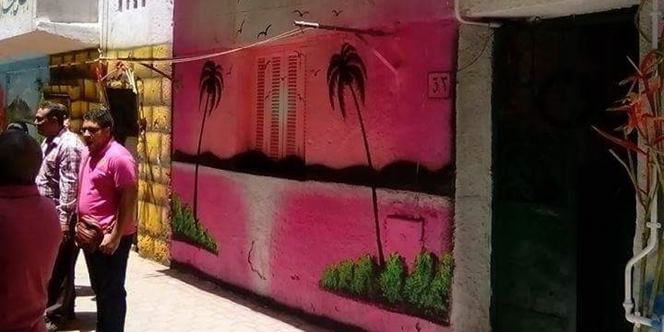 لوحات فنية تزين واجهات المنازل بالمطرية في مبادرة بين الحي والأهالي (صور)
