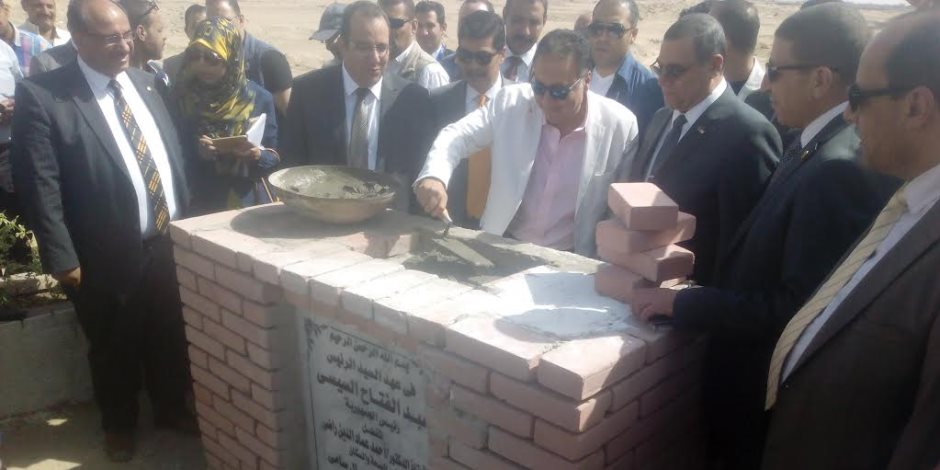 وزير الصحة يضع حجر الأساس لمستشفى الفيوم العام الجديد
