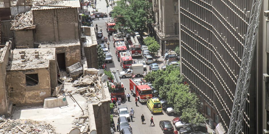 «التضامن»: لا إصابات بحريق مبنى تأمينات الألفي ومساس كهربائي وراء الحادث