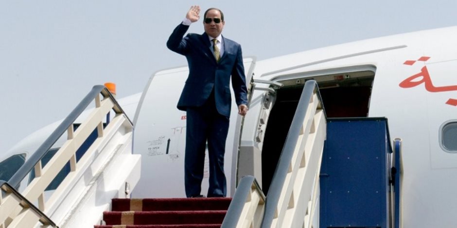 الرئيس السيسي يعود إلى أرض الوطن قادما من الرياض