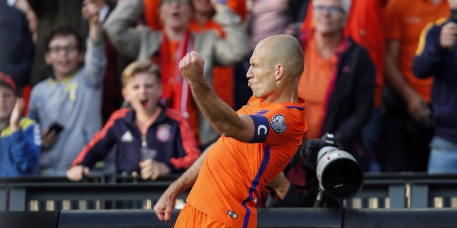 روبين علي رأس قائمة المنتخب الهولندي في تصفيات المونديال