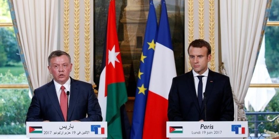 الرئيس الفرنسى يستقبل العاهل الأردنى فى باريس