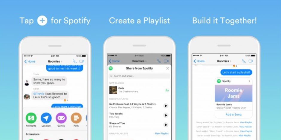 تطبيق Spotify يتيح لك إنشاء قوائم التشغيل بمشاركة أصدقائك على تطبيق Facebook Messenger