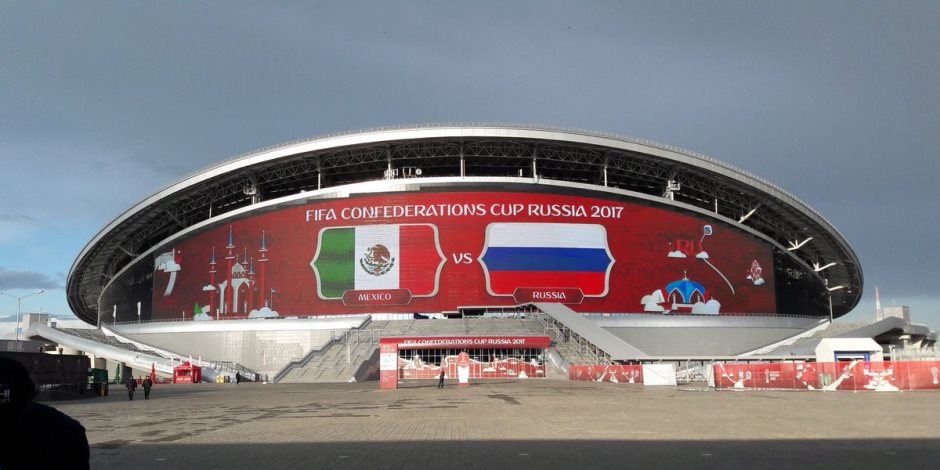 ستاد كازان يستعد لمباراة روسيا والمكسيك في كأس القارات (صور)