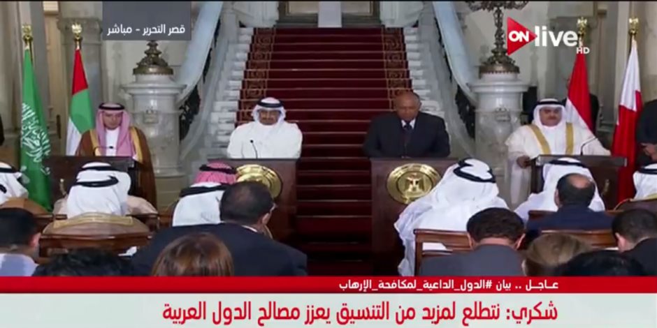 وزراء خارجية الدول الداعمة لمكافحة الإرهاب يغادرون القاهرة