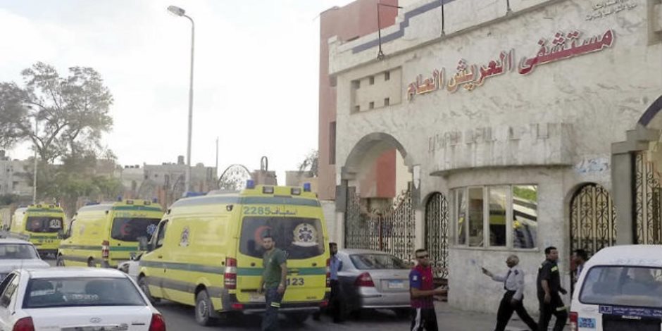 نقل اثنين من مصابي حادث مسجد الروضة لمستشفى العريش لاستكمال العلاج