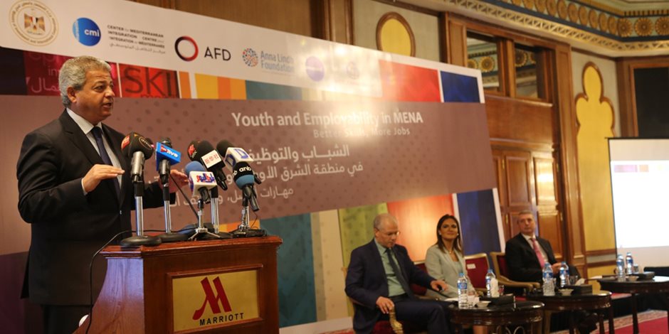 وزير الشباب يشهد افتتاح مؤتمر "الشباب والتوظيف فى منطقة الشرق الأوسط وشمال إفريقيا"