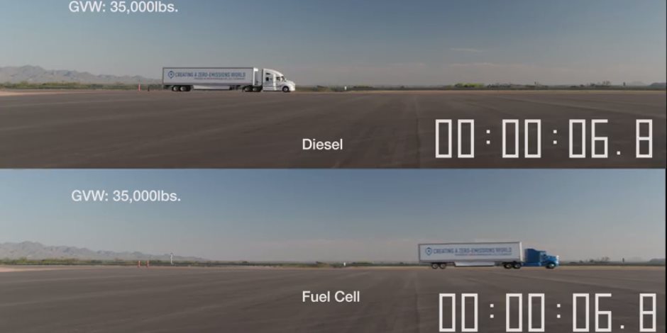 فيديو يظهر سرعة شاحنة تويوتا الهيدروجينية