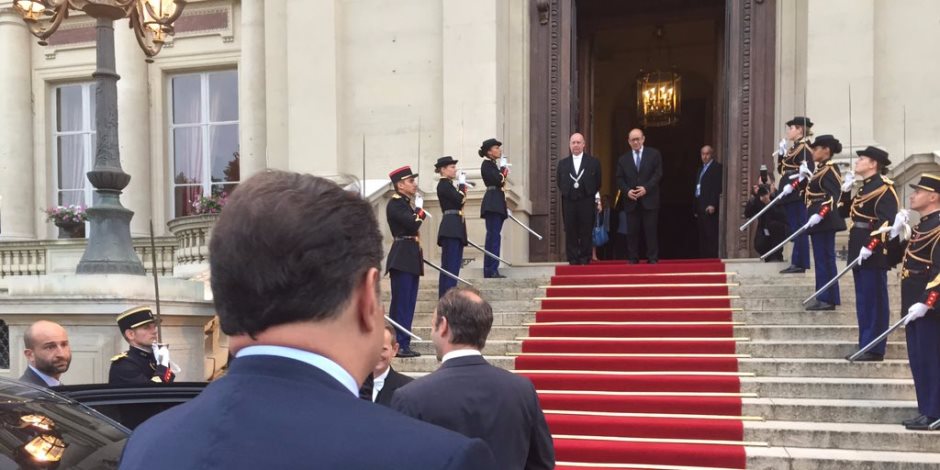 وزير الخارجية الفرنسي يستقبل سامح شكري(صورة) 