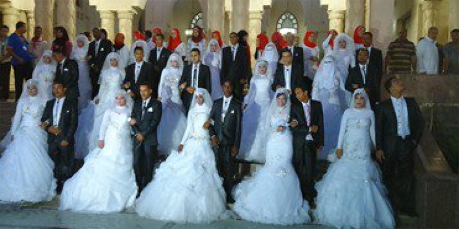 وفد البحيرة ينظم حفل زفاف جماعي مجاني