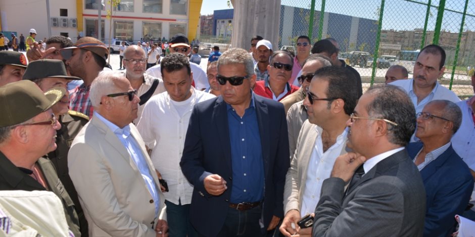 « بالصور » وزير الشباب والرياضة يزور المجمع الرياضي ببورسعيد قبل افتتاحه
