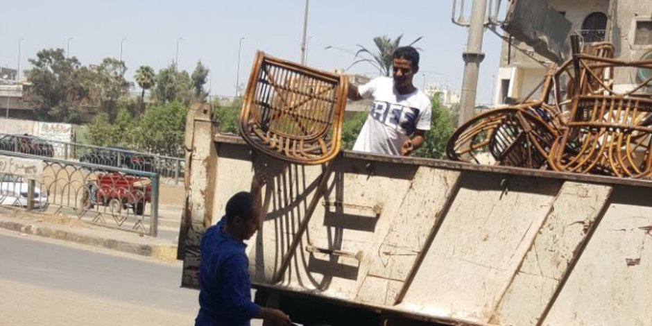 حي الهرم يواصل جهوده ضد إشغالات الطريق