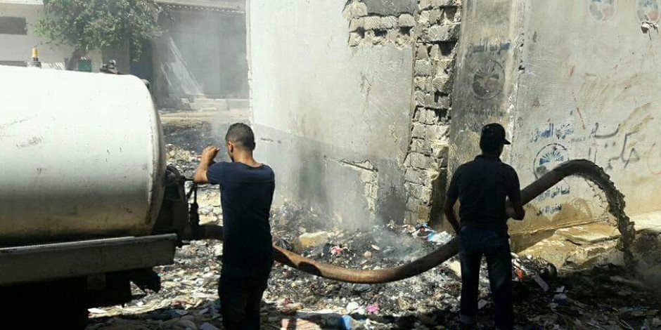 السيطرة على حريق بأرض فضاء بحي العامرية أول بالإسكندرية (صور)