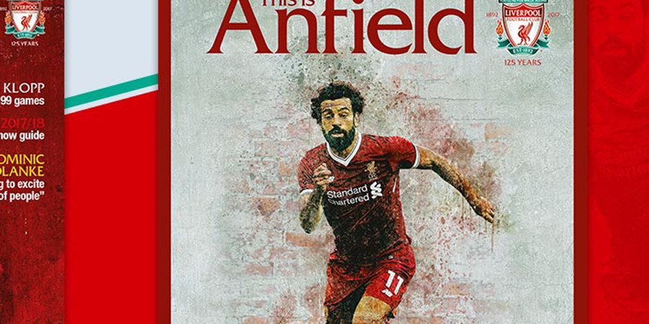 محمد صلاح يتصدر غلاف مجلة ليفربول قبل مواجهة بيرنلي بالدوري الإنجليزي
