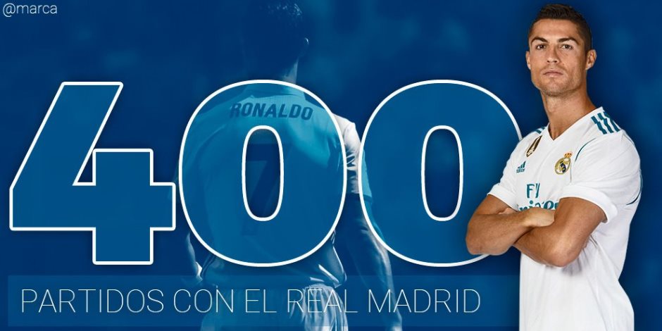 دوري الابطال..كريستيانو رونالدو سيخوض المباراة رقم 400 مع ريال مدريد 