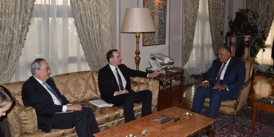 سامح شكري يلتقي مبعوث الرئيس الأمريكي للتحالف الدولي ضد داعش (صور)