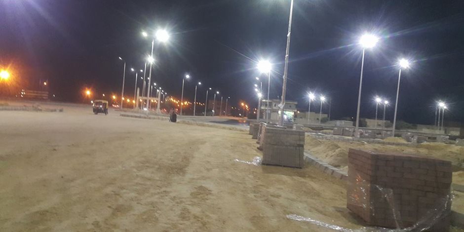 بدء تجميل مدخل المستشفى الجديد ببئر العبد بشمال سيناء (صور)