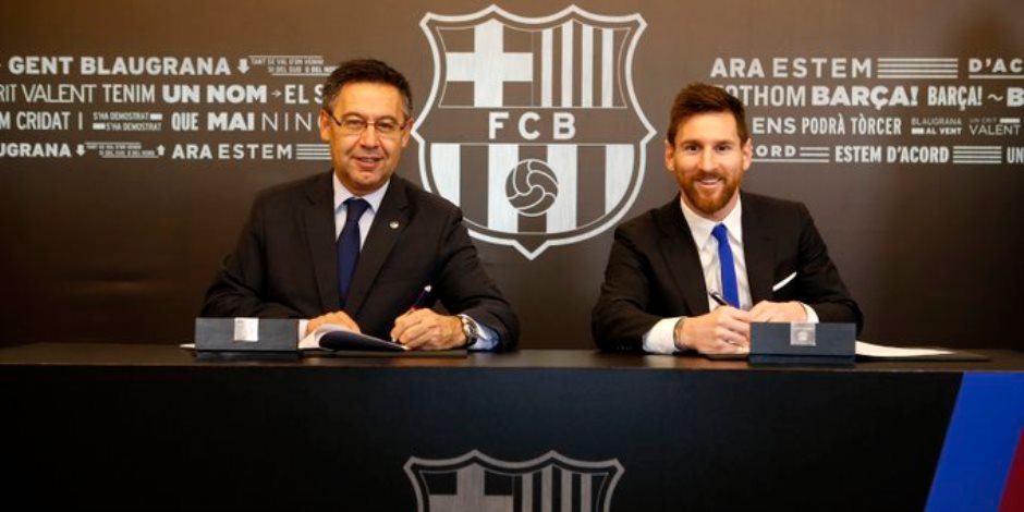 رسميا.. برشلونة يعلن تجديد عقد ميسي حتى 2021 بشرط جزائي 700 مليون يورو