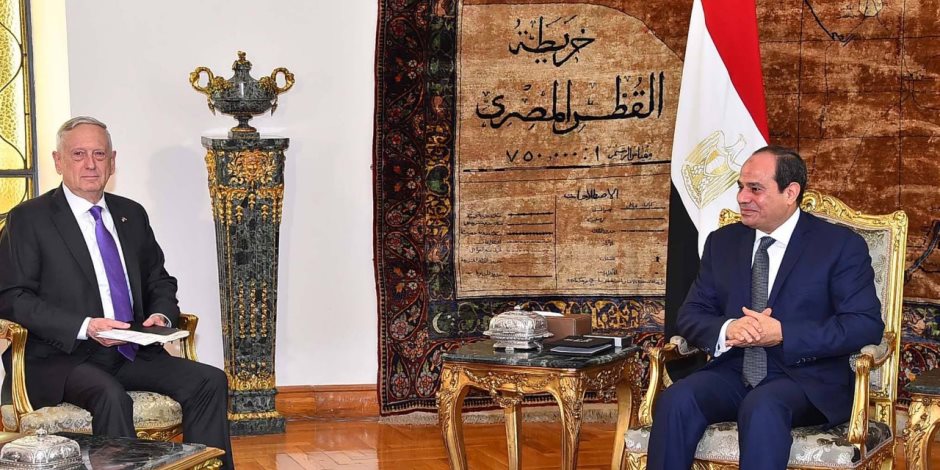 وزير الدفاع الأمريكي يؤكد للسيسي دعم بلاده لمصر في الحرب على الإرهاب