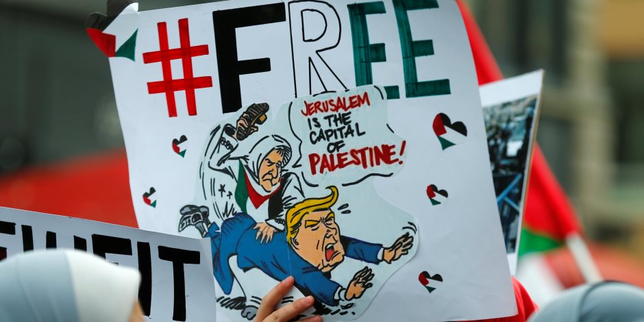 القدس عربية.. تظاهرات حاشدة بألمانيا وأمريكا ضد قرار ترامب (صور)