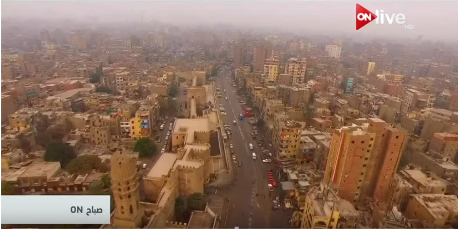 إطلالة علوية لكاميرا ON Live من سماء باب الخلق بالقاهرة (فيديو)