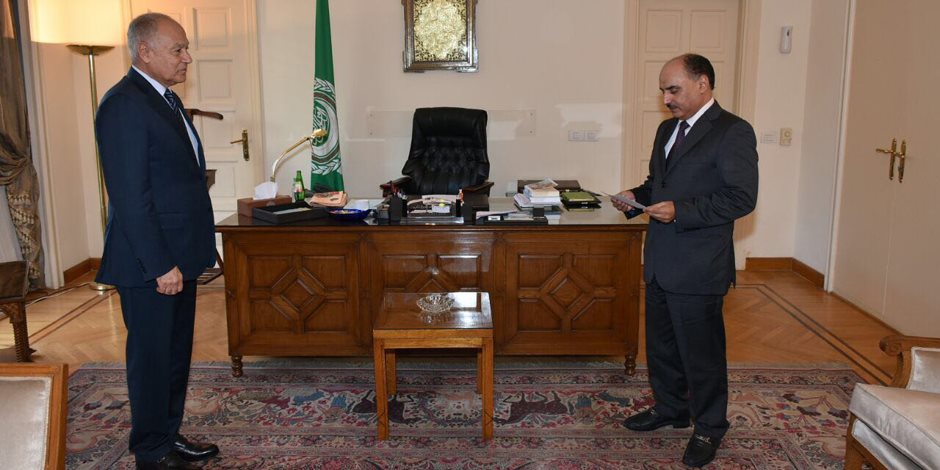أبوالغيط يستقبل مدير عام منظمة الالكسو الجديد بعد حلف اليمين
