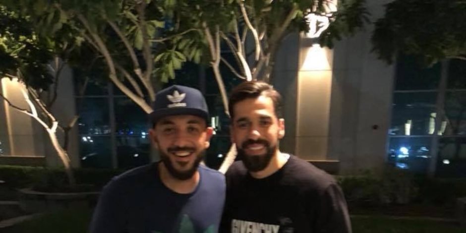 عبد الله السعيد مع عمرو السولية في "دبي" بعد التتويج بالسوبر