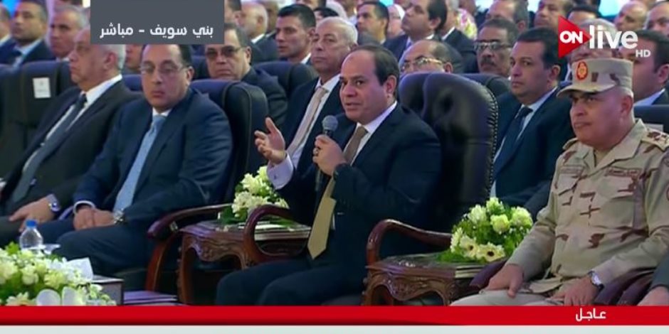 الرئيس السيسي للمصريين: فى حاجات لو نعملها وإيدينا فى إيد بعض هنقدر نسيطر 