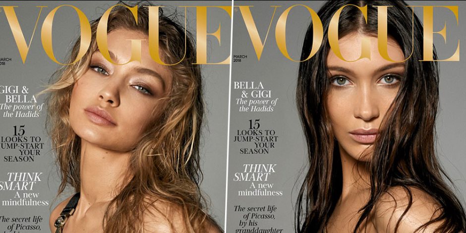 إطلالة مثيرة لجيجي وبيلا حديد على غلاف Vogue (صور وفيديو)