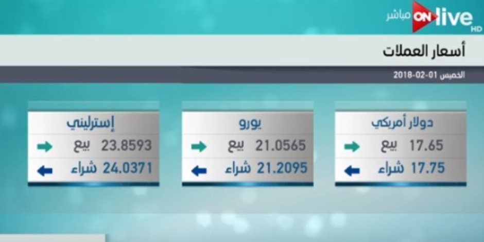أسعار العملات مقابل الجنيه المصري اليوم الخميس 1 فبراير