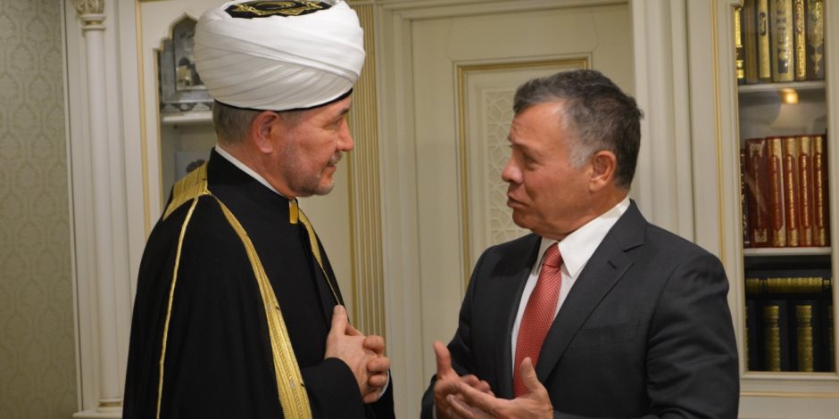 مفتى روسيا يلتقى ملك الأردن لبحث آخر المستجدات الإقليمية والدولية