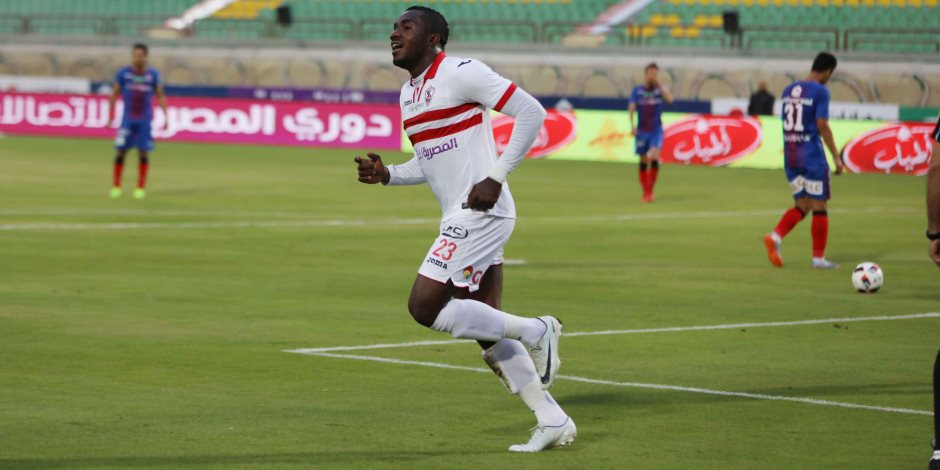 كاسونجو يضيف الهدف الثانى للزمالك فى مرمي بتروجت (فيديو)