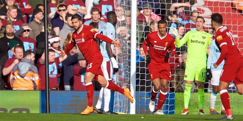 ليفربول يتقدم على وستهام يونايتد بهدف تشان فى الشوط الأول  (فيديو)