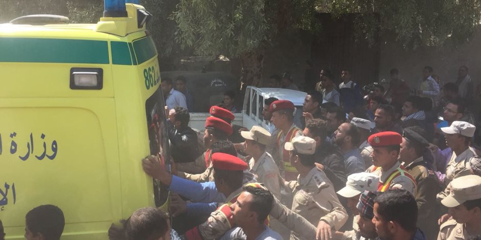 أهالي "ساقلته" يشيعون جثمان الملازم محمد طلعت شهيد الواجب في العملية سيناء 2018 (صور) 