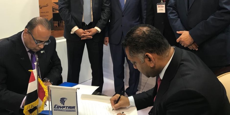 وزير الطيران يشهد توقيع اتفاقية بين شركة مصر للطيران للصيانة والخطوط الكينية