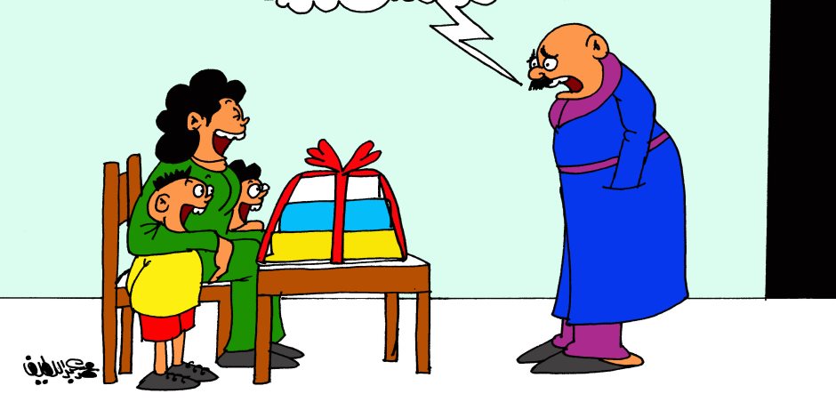 غضب الأب من هدايا عيد الأم في كاريكاتير صوت الأمة