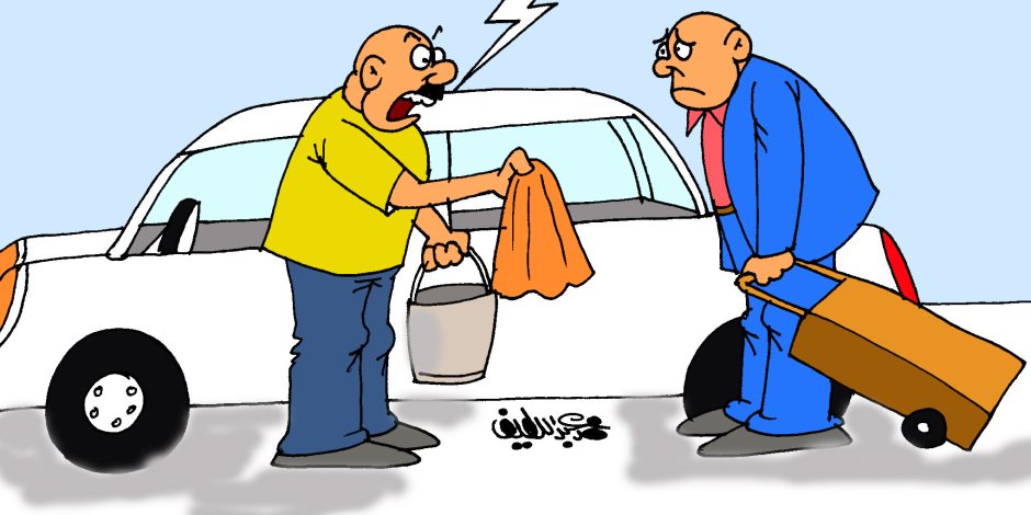 سائق لمواطن: انسى الدلع بتاع أوبر وكريم.. وخد طوق التاكسي (كاريكاتير)