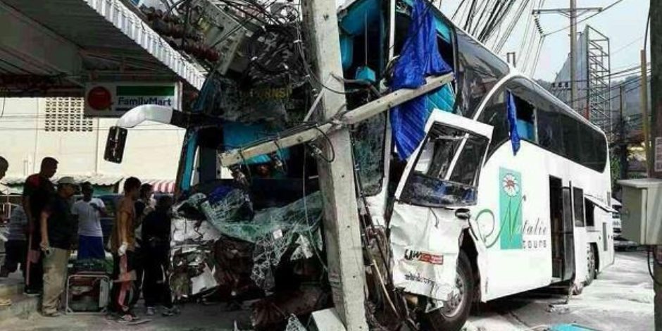 مقتل 6 عمال مهاجرين من ميانمار في تحطم حافلة بتايلاند