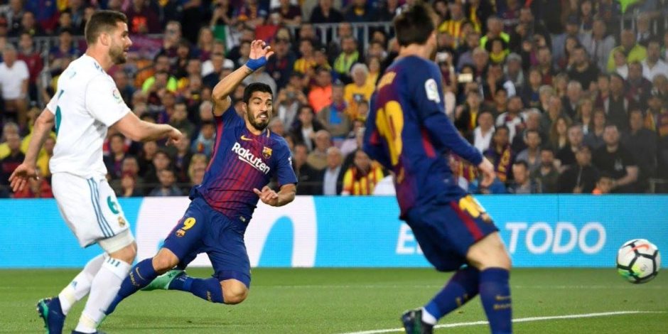 سواريز يسجل الهدف الأول لبرشلونة أمام ريال مدريد في كلاسيكو الأرض
