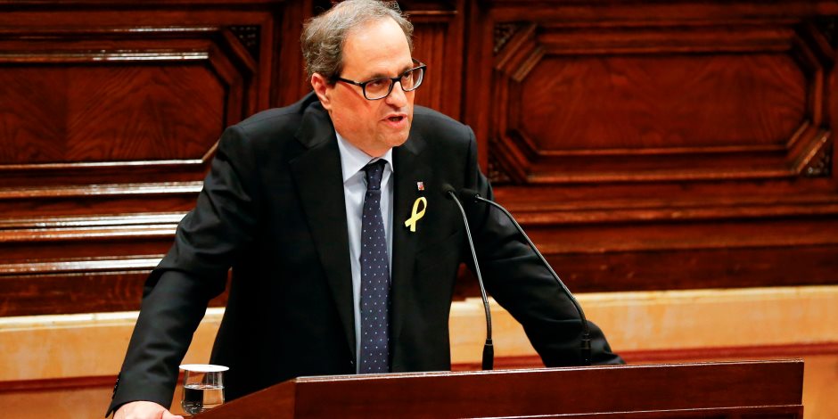 رئيس كتالونيا الجديد يصل مقر سجن السياسيين الانفصاليين في مدريد