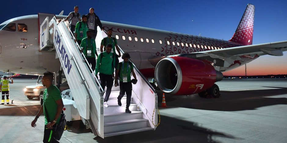 سلامات يا أخضر.. نجاة لاعبي السعودية من الموت بعد احتراق محرك طائرتهم في روسيا