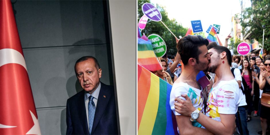 أردوغان يفتتح مسجدا بيمينه ويغازل المثليين بيساره