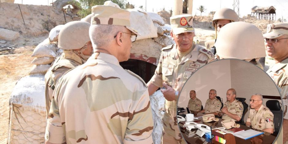 وزير الدفاع يتابع سير مراحل العملية الشاملة سيناء 2018 بقيادة شرق القناة