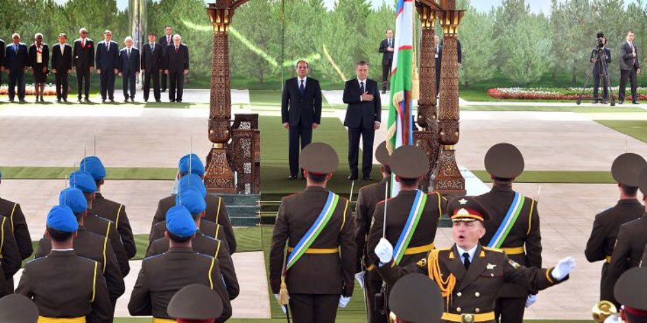 الرئاسة: السيسى ورئيس أوزباكستان يتفقان على زيادة حجم التبادل التجاري