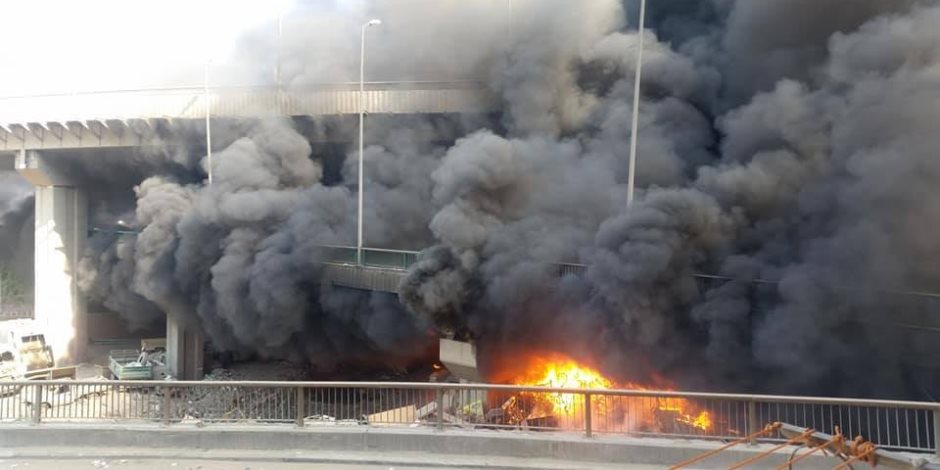 شبح النيران يحاصر «قطار جرد» مخازن الأحياء.. في الهرم كانت البداية (صور)